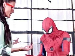 Kinky Auntie Inhales Spiderman#s Massive Hard Dick With Sofie Marie